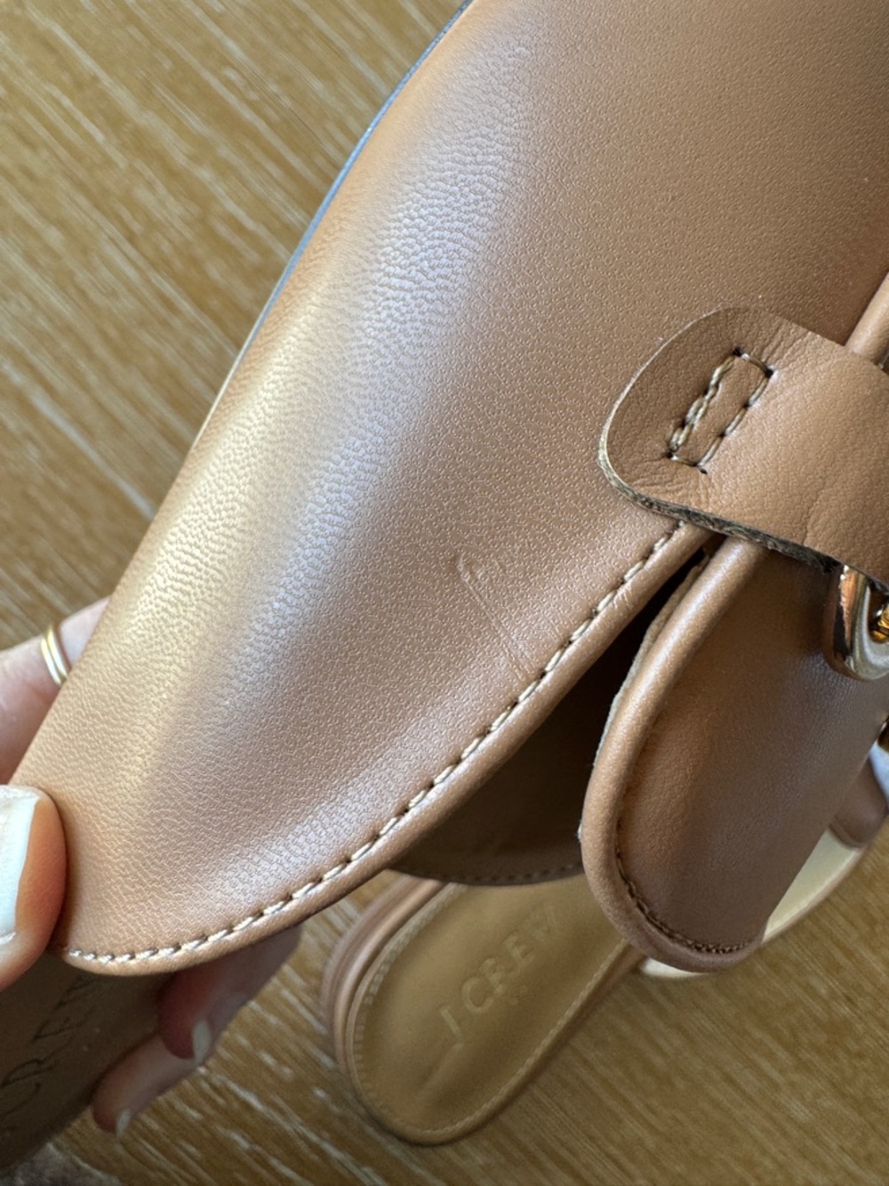 J. CREW FACTORY Women’s Horsebit Bit Loafer Mules Tan Gold Size 9.5 *NOTES* - Picture 13 of 16